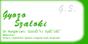 gyozo szaloki business card